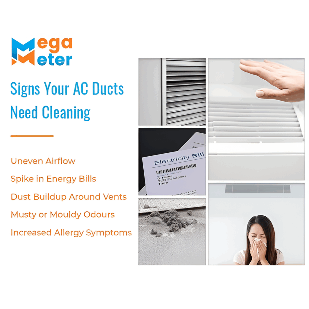 Dubai AC duct cleaning infographic for dust removal