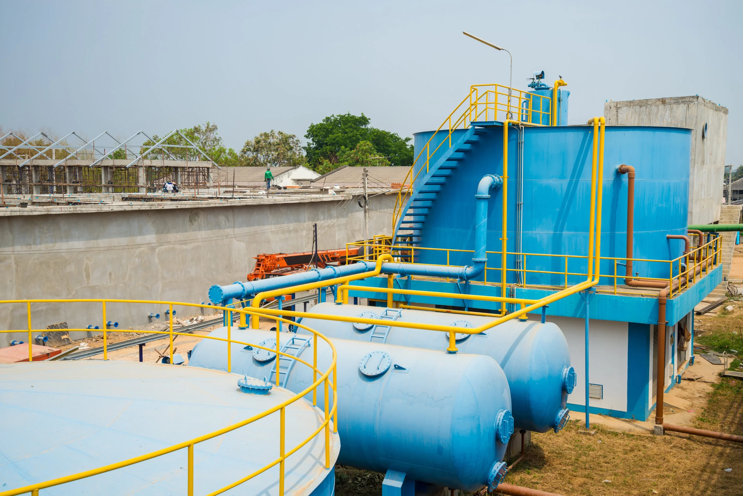 Safe water treatment and sanitization process for residential tanks