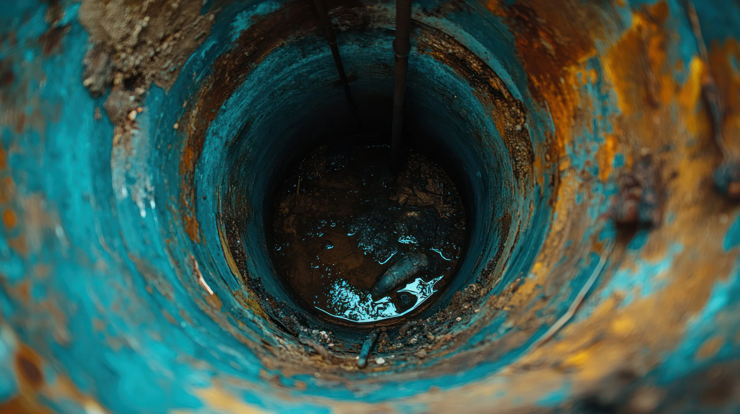 Rusty water pipe causing contamination and leakage issues